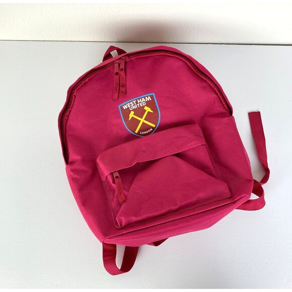 West Ham United FC Backpack Medium Size 12"x15"x4.5" Pink Official Merchandise - Picture 2 of 10